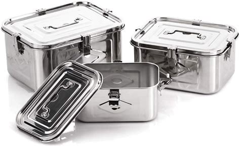 stainless steel boxes|rectangular stainless steel storage containers.